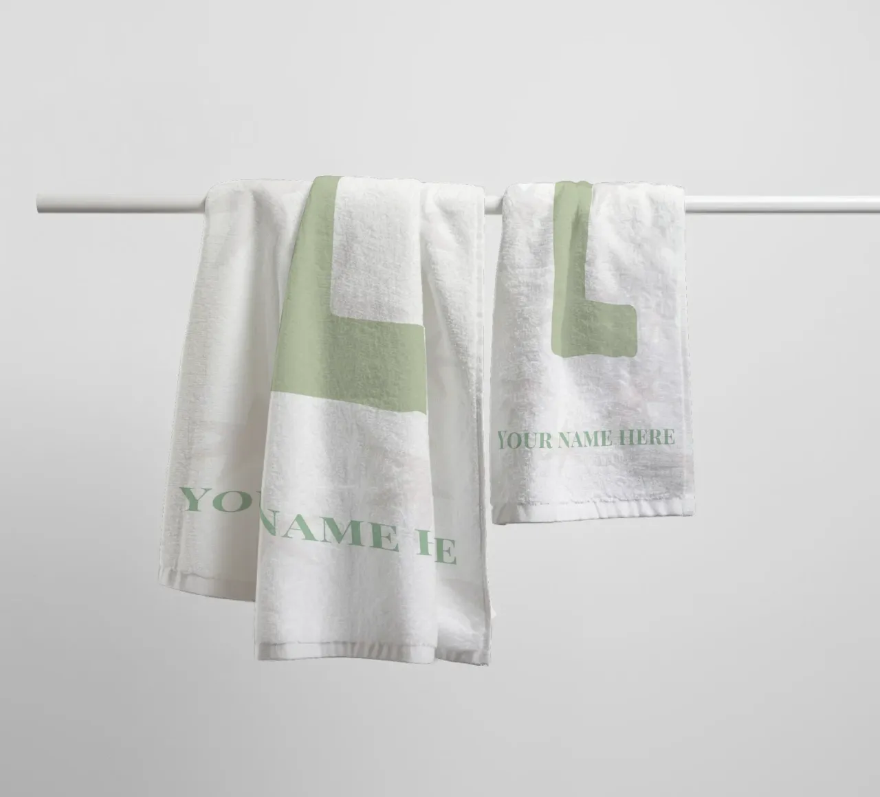 Letter L, Personalized Name Print, Personalized initial towel by The Custom Letter
