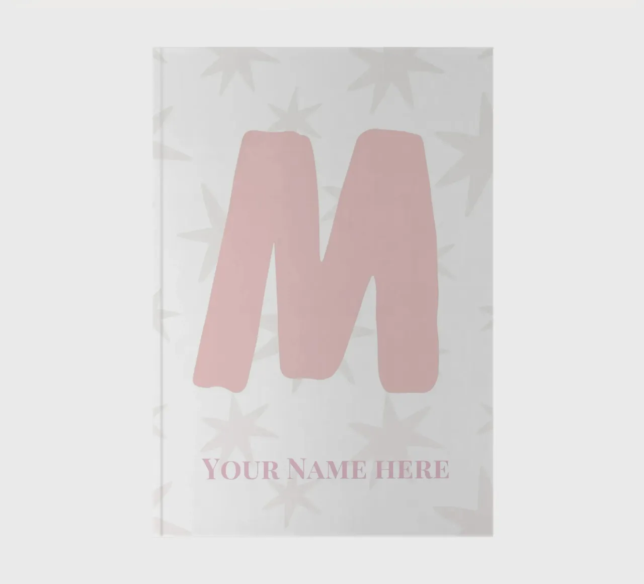 Letter M, Personalized Name Print, Personalized initial notebook by The Custom Letter