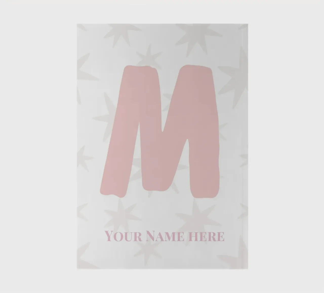 Letter M, Personalized Name Print, Personalized initial notebook by The Custom Letter