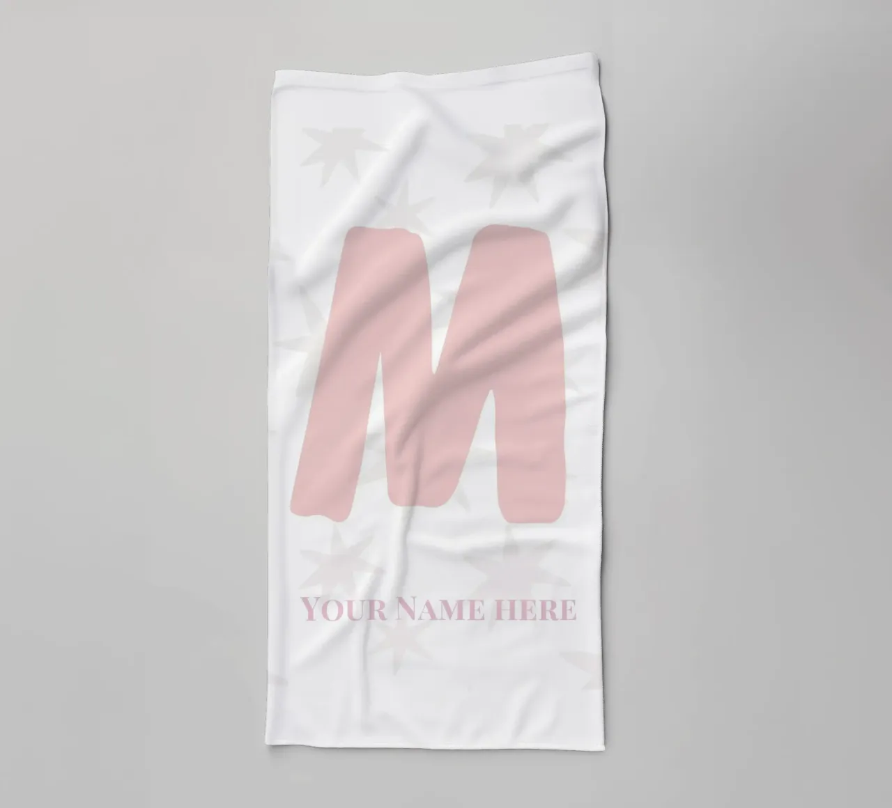 Letter M, Personalized Name Print, Personalized initial towel by The Custom Letter