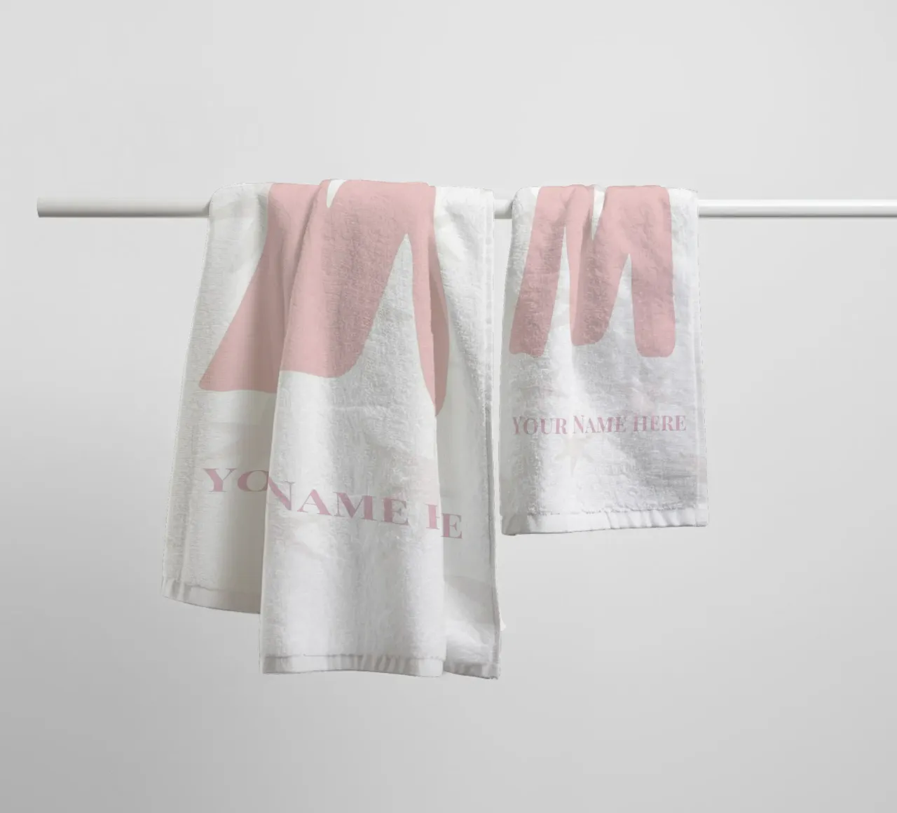 Letter M, Personalized Name Print, Personalized initial towel by The Custom Letter