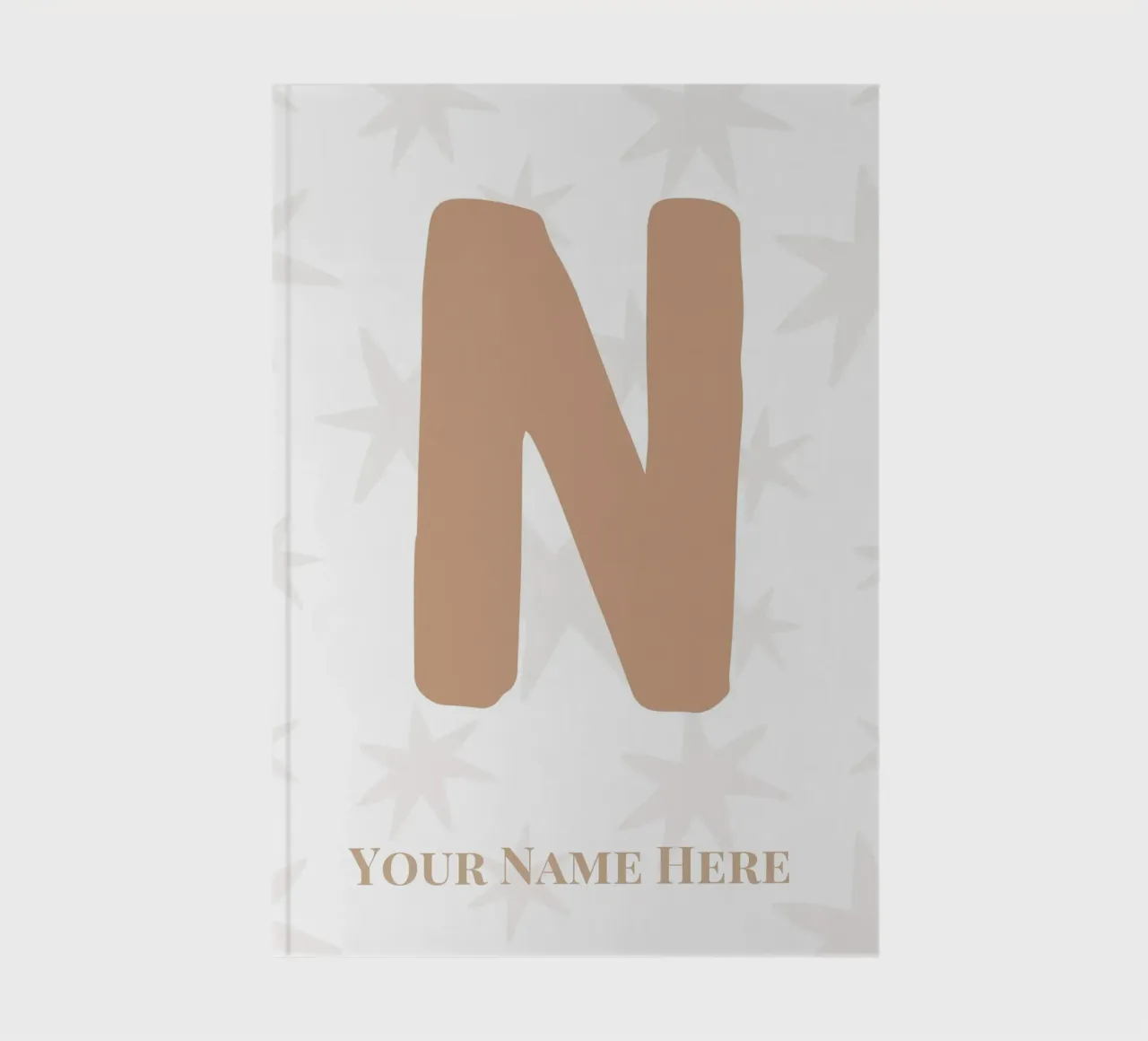 Letter N, Personalized Name Print, Personalized initial notebook by The Custom Letter