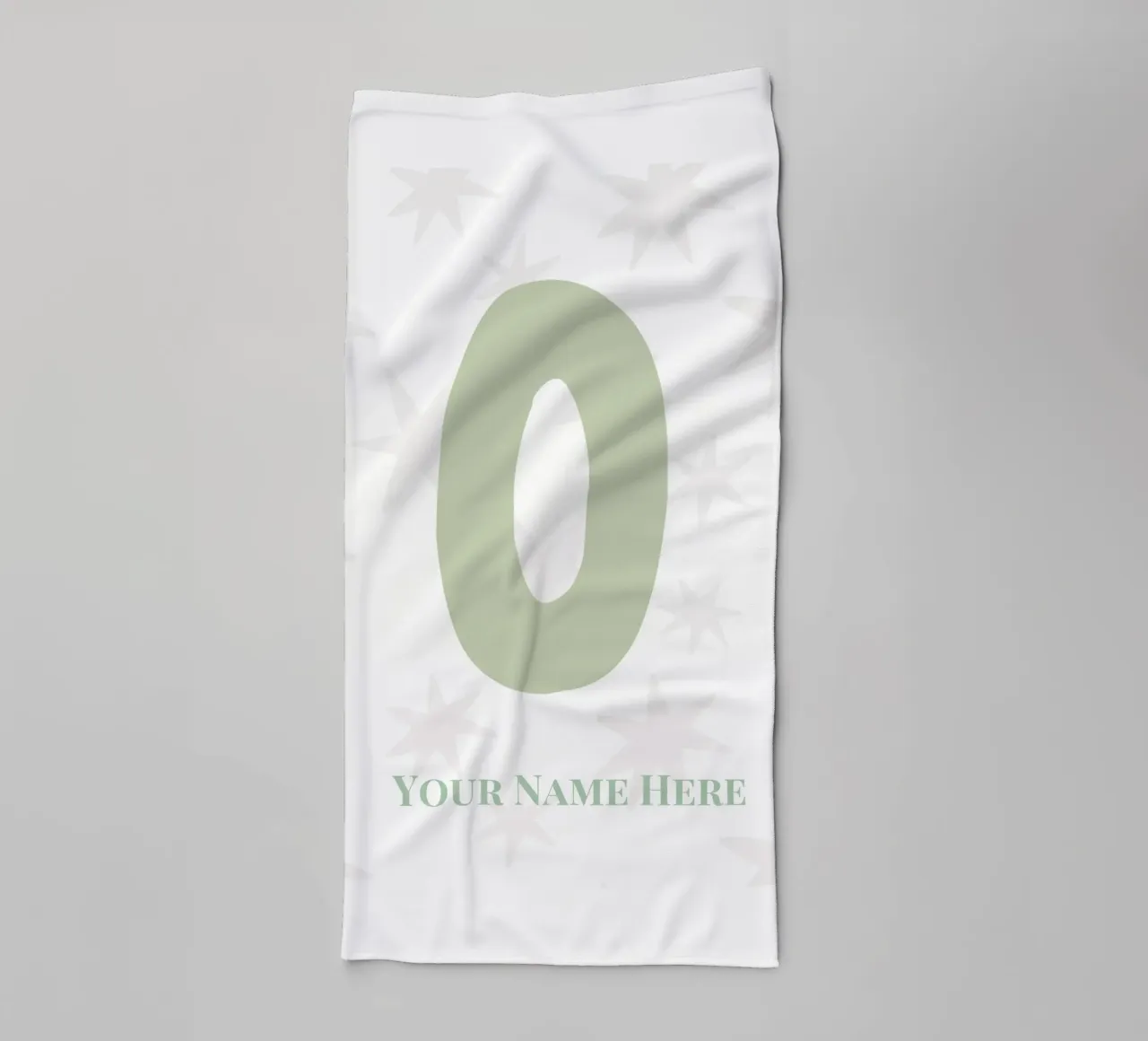 Letter O, Personalized Name Print, Personalized initial towel by The Custom Letter