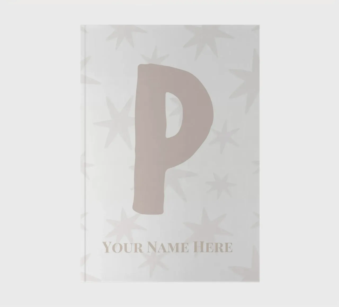 Letter P, Personalized Name Print, Personalized initial notebook by The Custom Letter