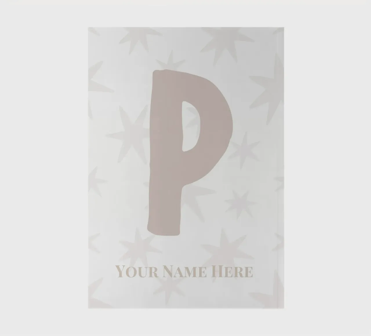 Letter P, Personalized Name Print, Personalized initial notebook by The Custom Letter