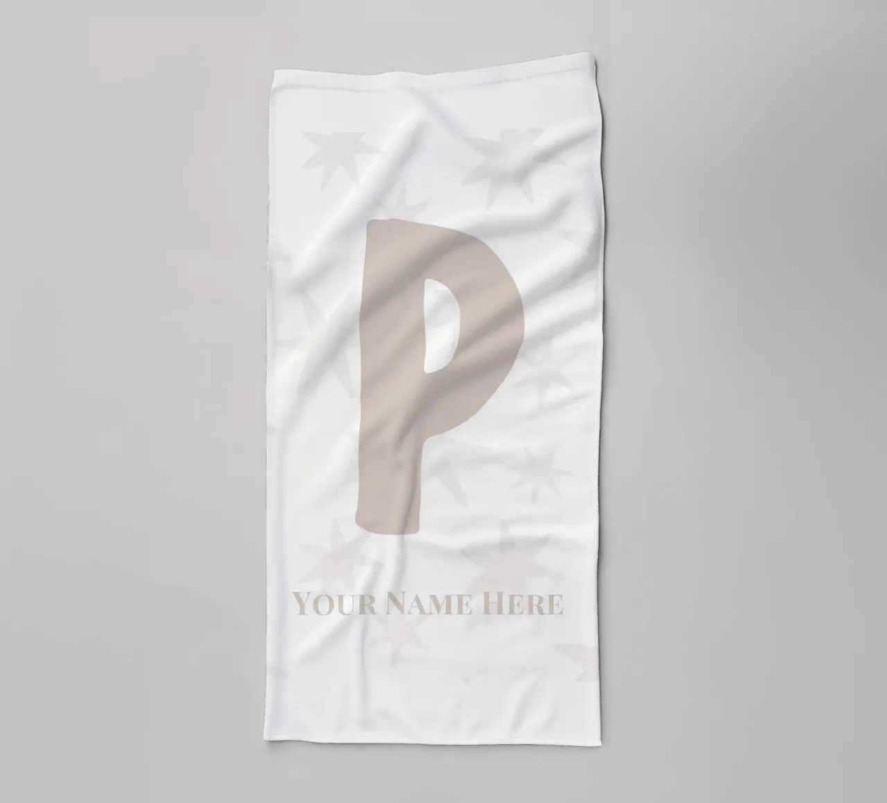 Letter P, Personalized Name Print, Personalized initial towel by The Custom Letter