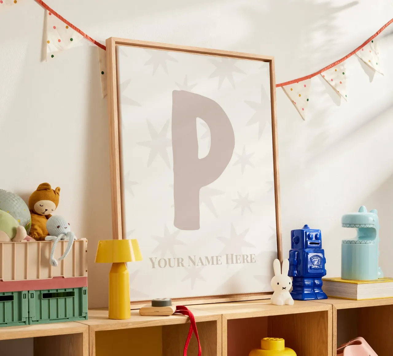 Letter P, Personalized Name Print, Personalized initial canvas by The Custom Letter