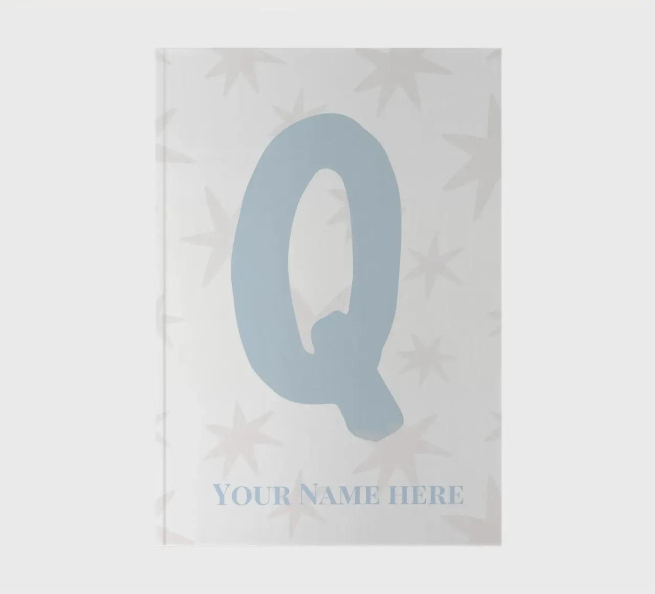 Letter Q, Personalized Name Print, Personalized initial notebook by The Custom Letter