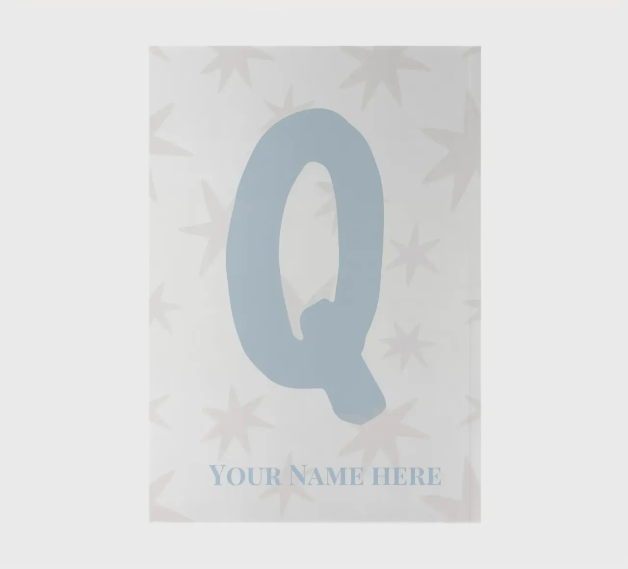Letter Q, Personalized Name Print, Personalized initial notebook by The Custom Letter