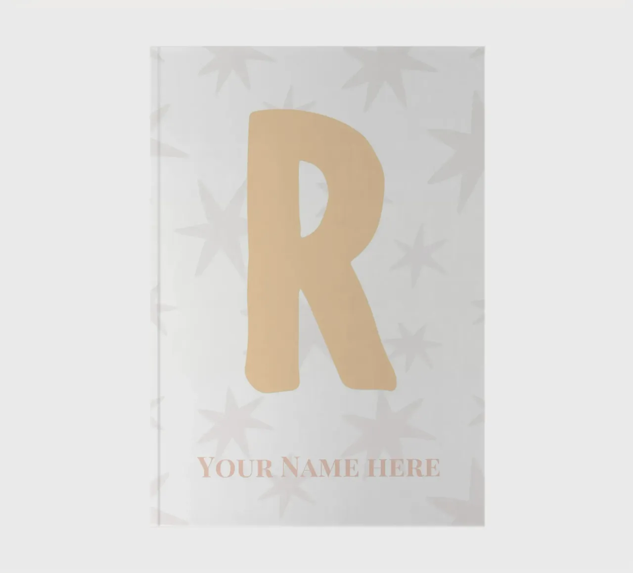 Letter R, Personalized Name Print, Personalized initial notebook by The Custom Letter