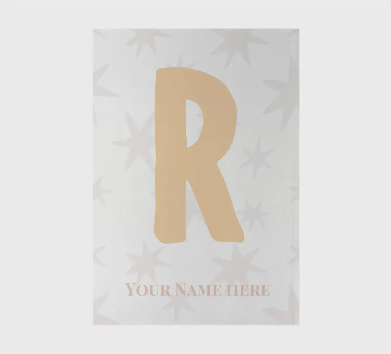 Letter R, Personalized Name Print, Personalized initial notebook by The Custom Letter