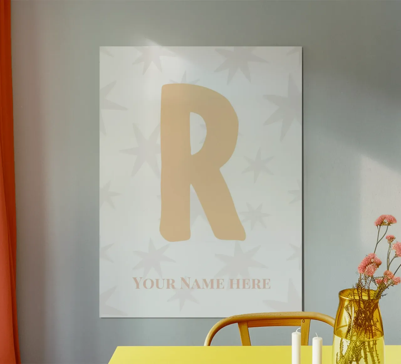 Letter R, Personalized Name Print, Personalized initial hahnemühle by The Custom Letter