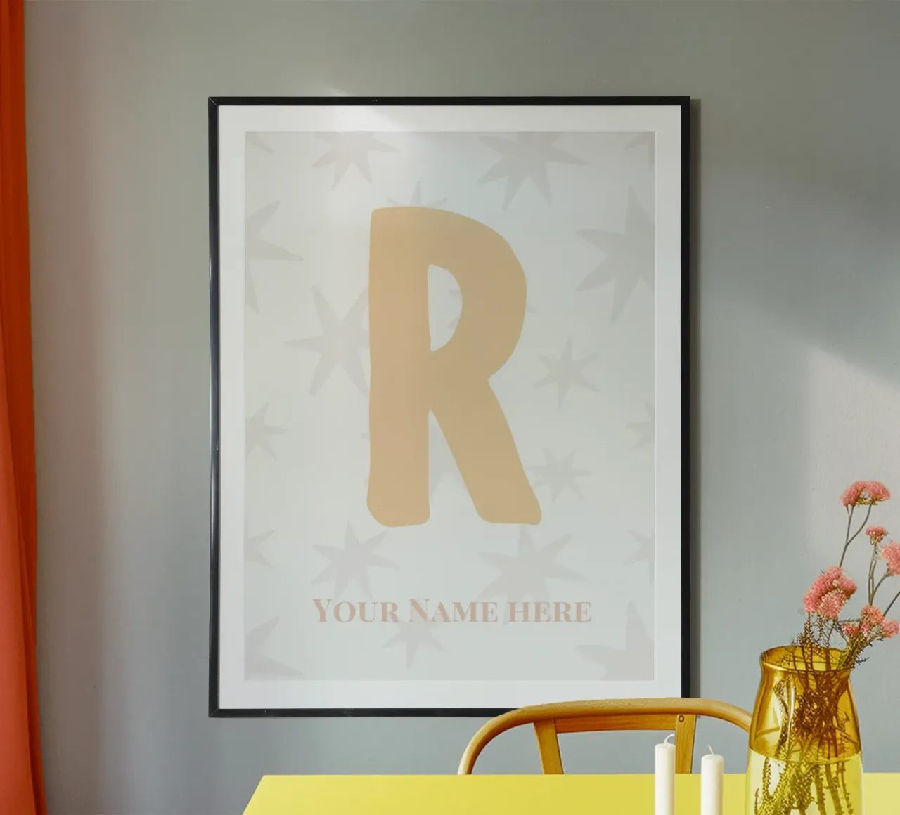 Letter R, Personalized Name Print, Personalized initial hahnemühle by The Custom Letter