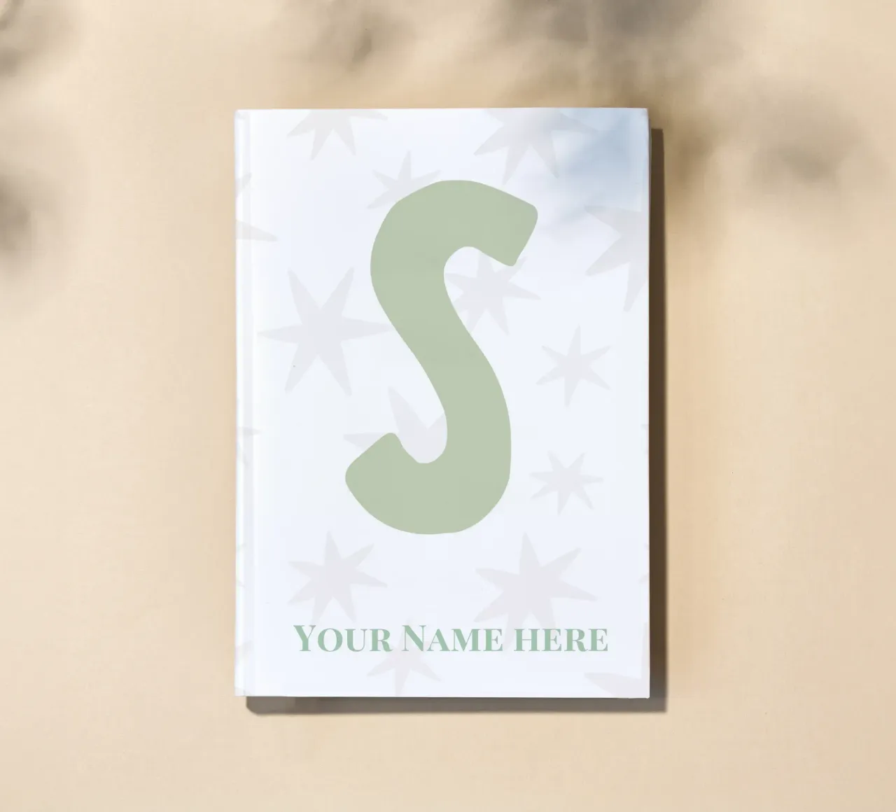Letter S, Personalized Name Print, Personalized initial notebook by The Custom Letter