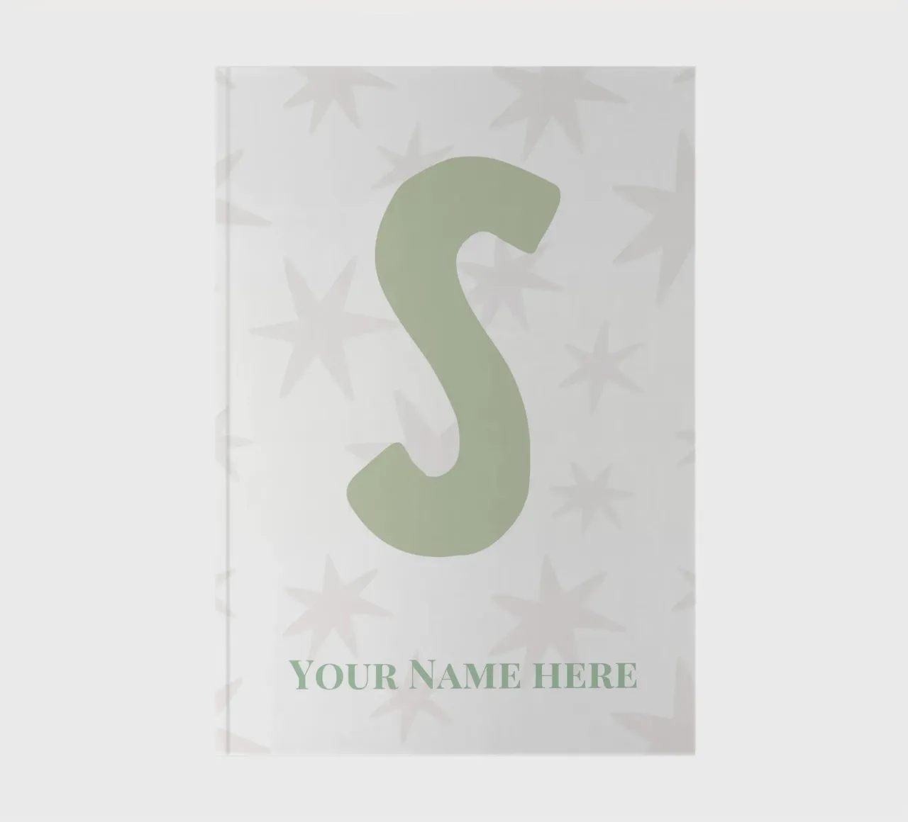 Letter S, Personalized Name Print, Personalized initial notebook by The Custom Letter