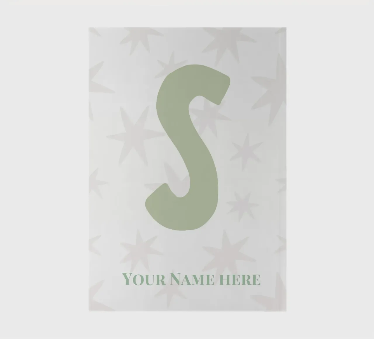 Letter S, Personalized Name Print, Personalized initial notebook by The Custom Letter
