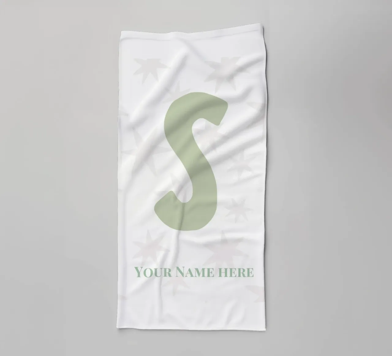 Letter S, Personalized Name Print, Personalized initial towel by The Custom Letter