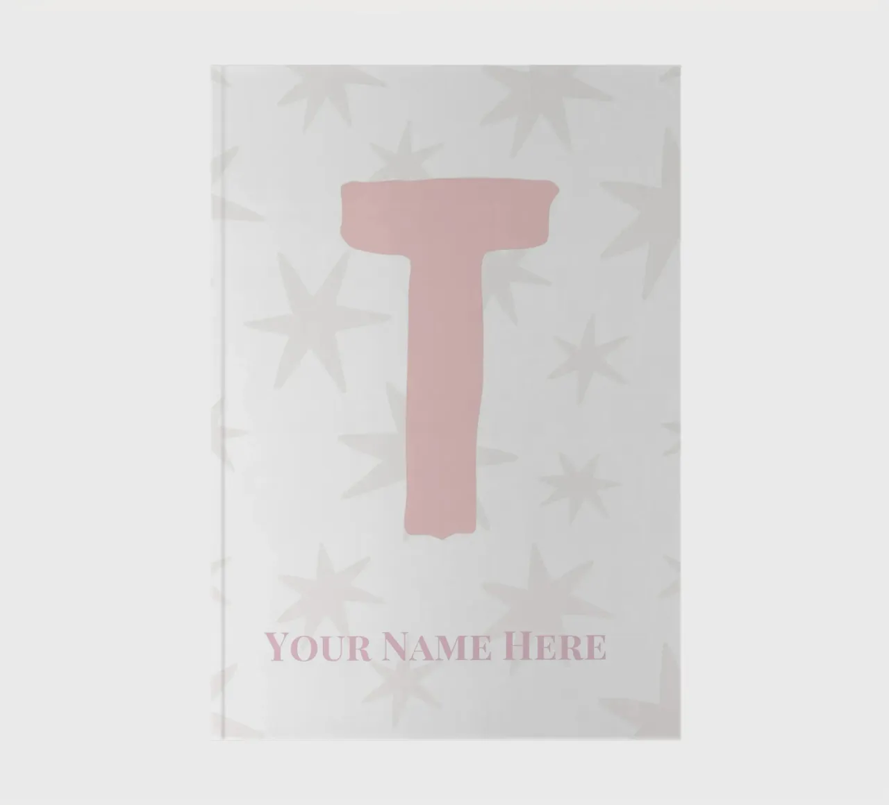 Letter T, Personalized Name Print, Personalized initial notebook by The Custom Letter