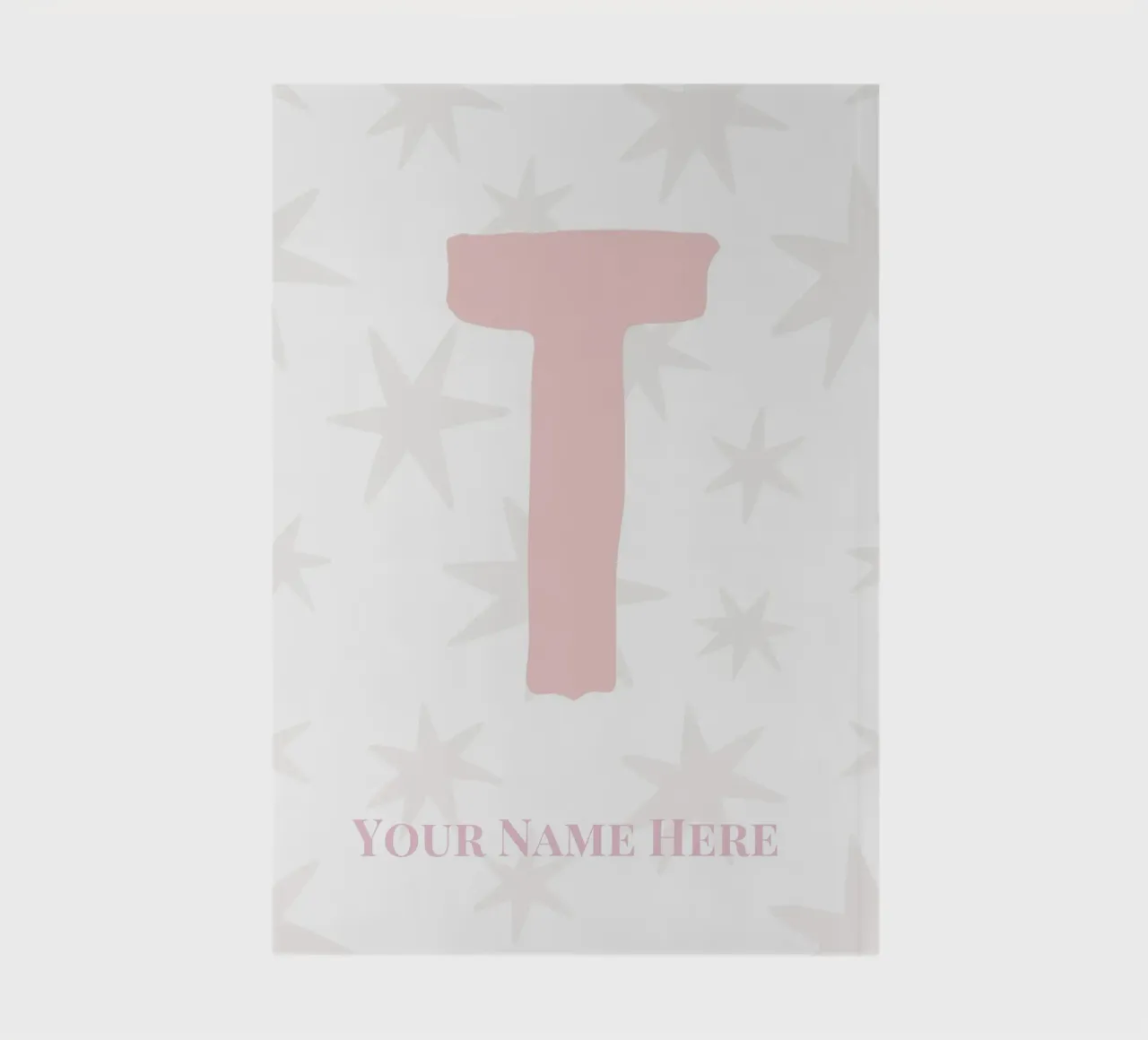 Letter T, Personalized Name Print, Personalized initial notebook by The Custom Letter