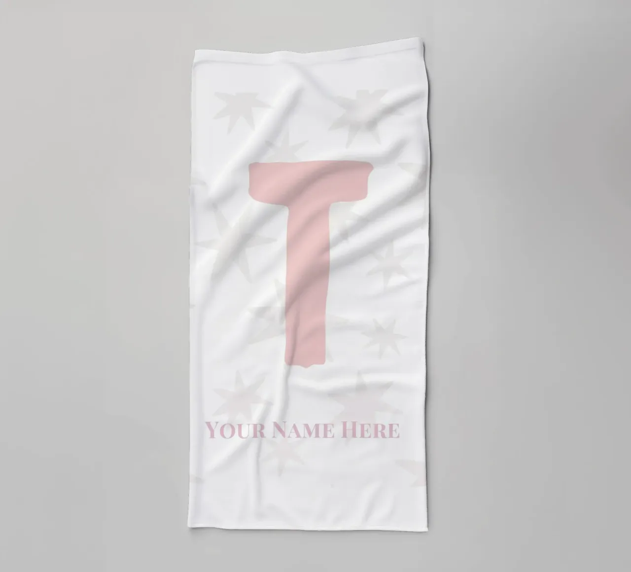 Letter T, Personalized Name Print, Personalized initial towel by The Custom Letter