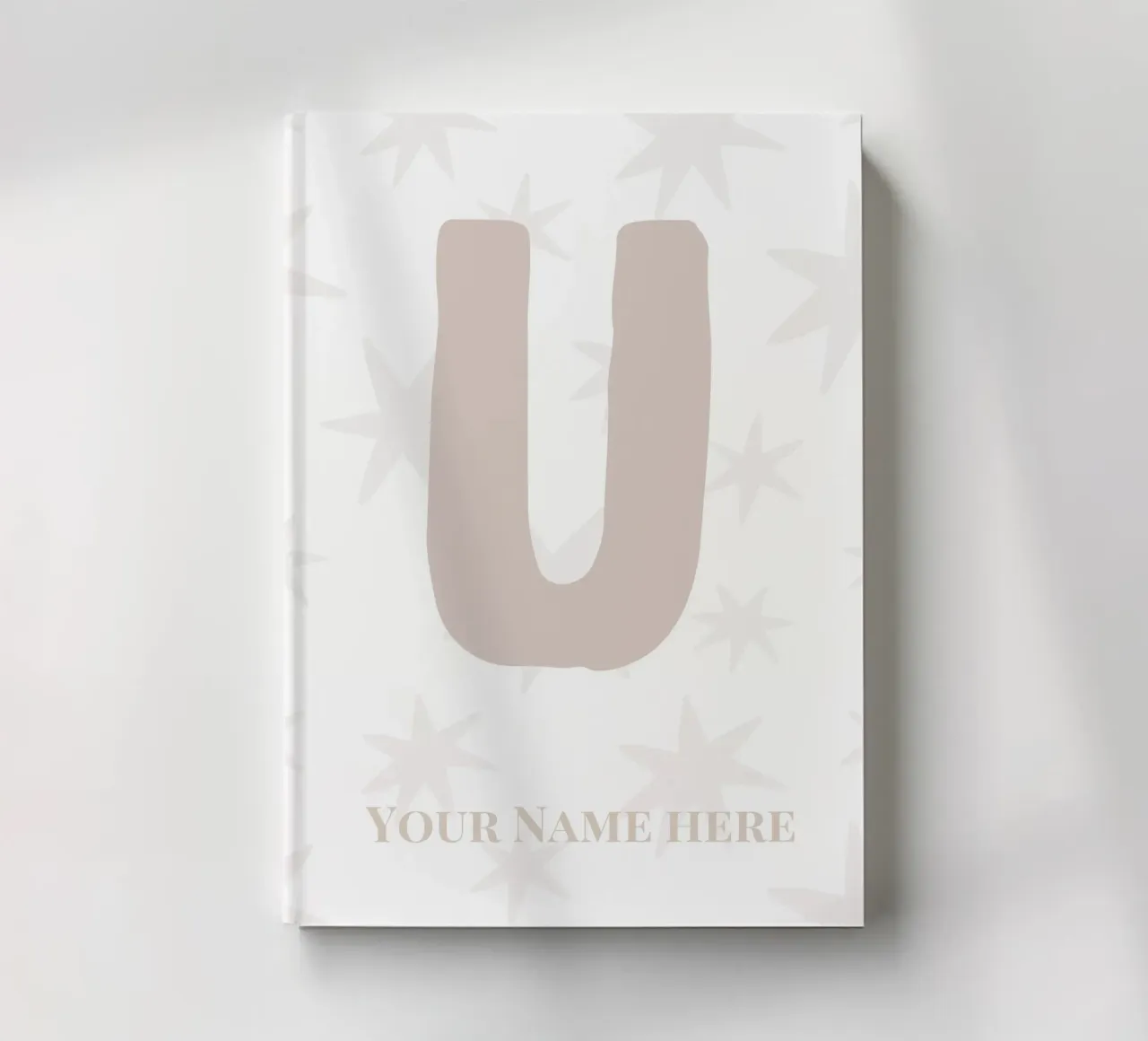 Letter U, Personalized Name Print, Personalized initial notebook by The Custom Letter