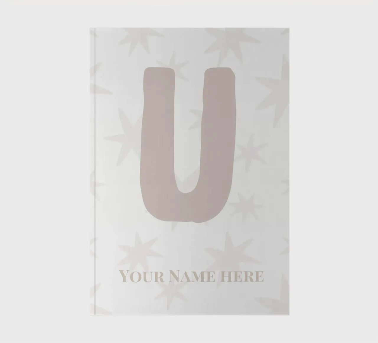 Letter U, Personalized Name Print, Personalized initial notebook by The Custom Letter