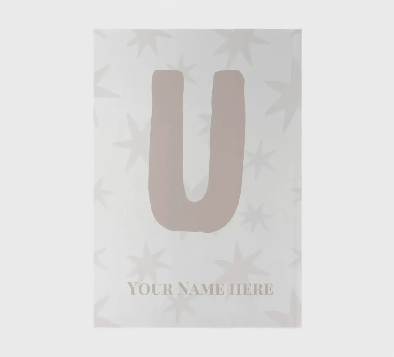 Letter U, Personalized Name Print, Personalized initial notebook by The Custom Letter