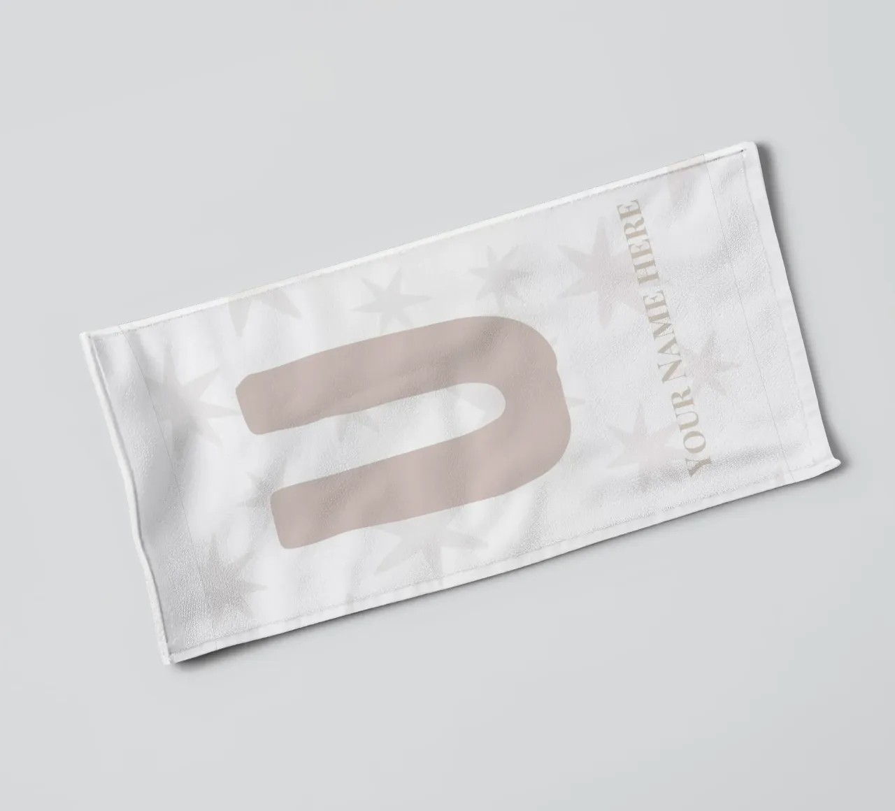 Letter U, Personalized Name Print, Personalized initial towel by The Custom Letter