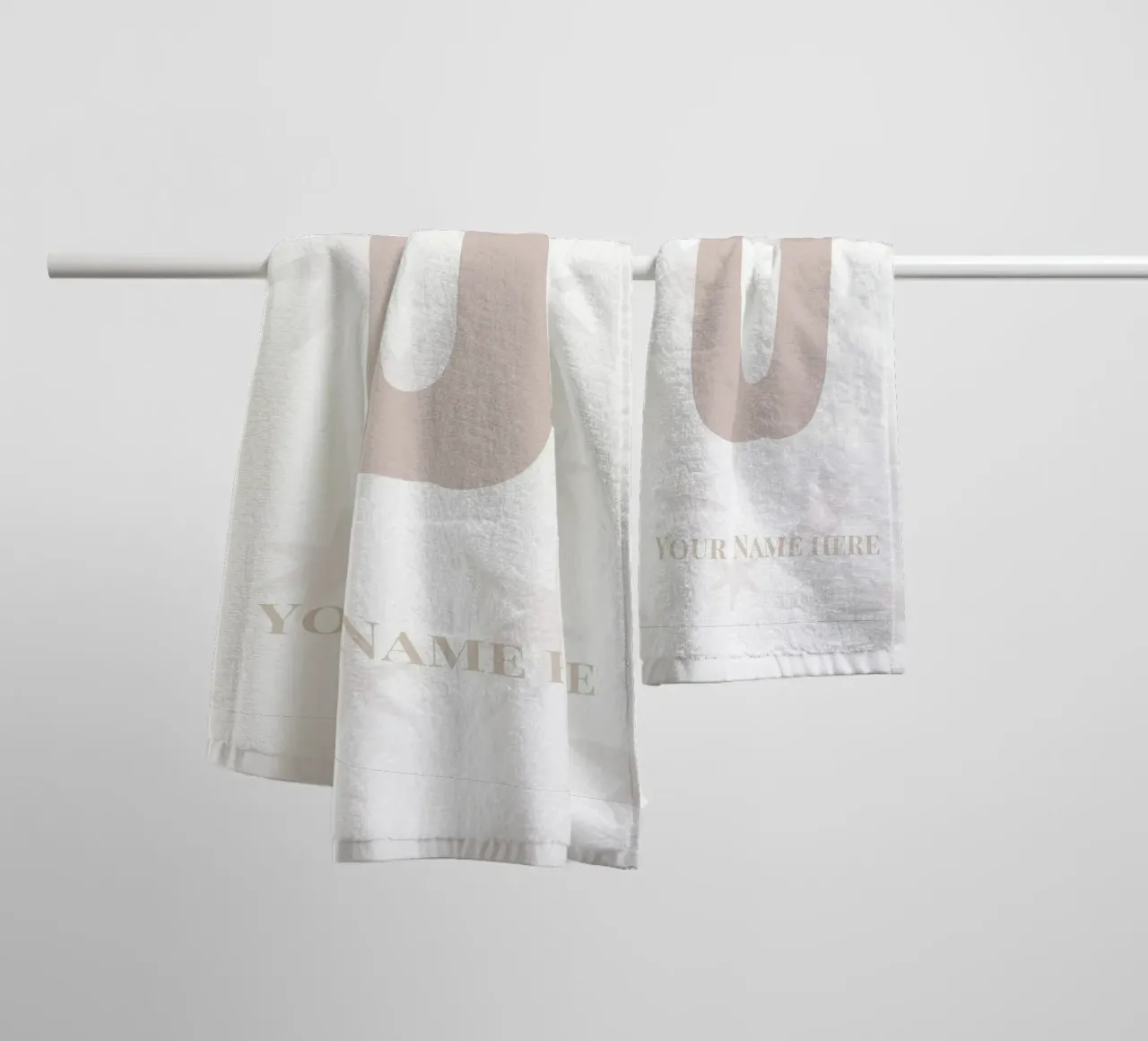 Letter U, Personalized Name Print, Personalized initial towel by The Custom Letter