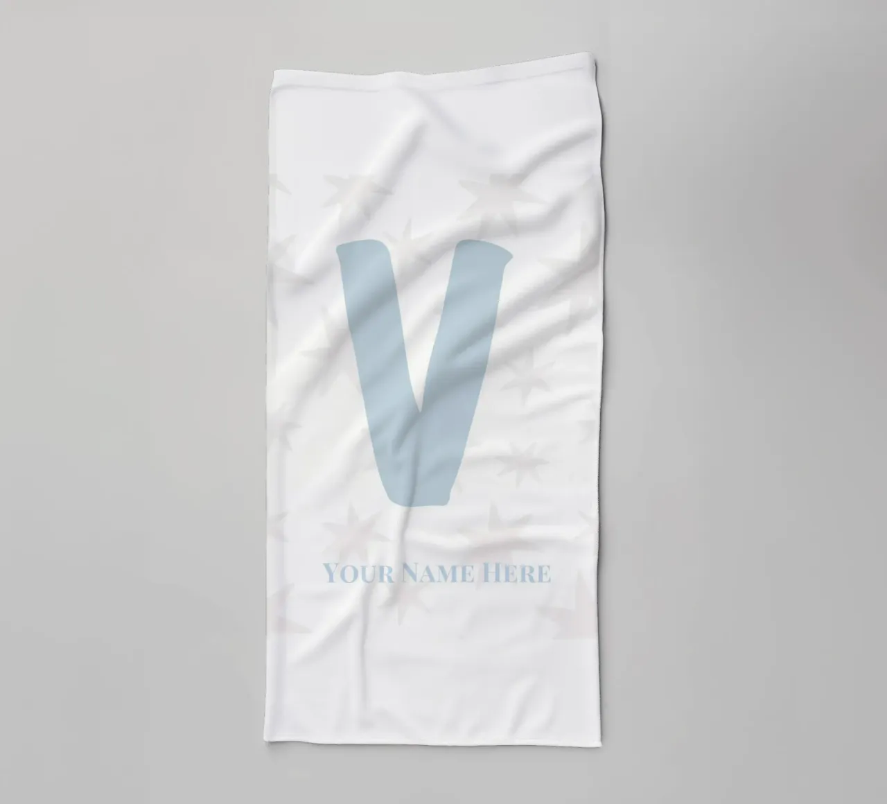 Letter V, Personalized Name Print, Personalized initial towel by The Custom Letter