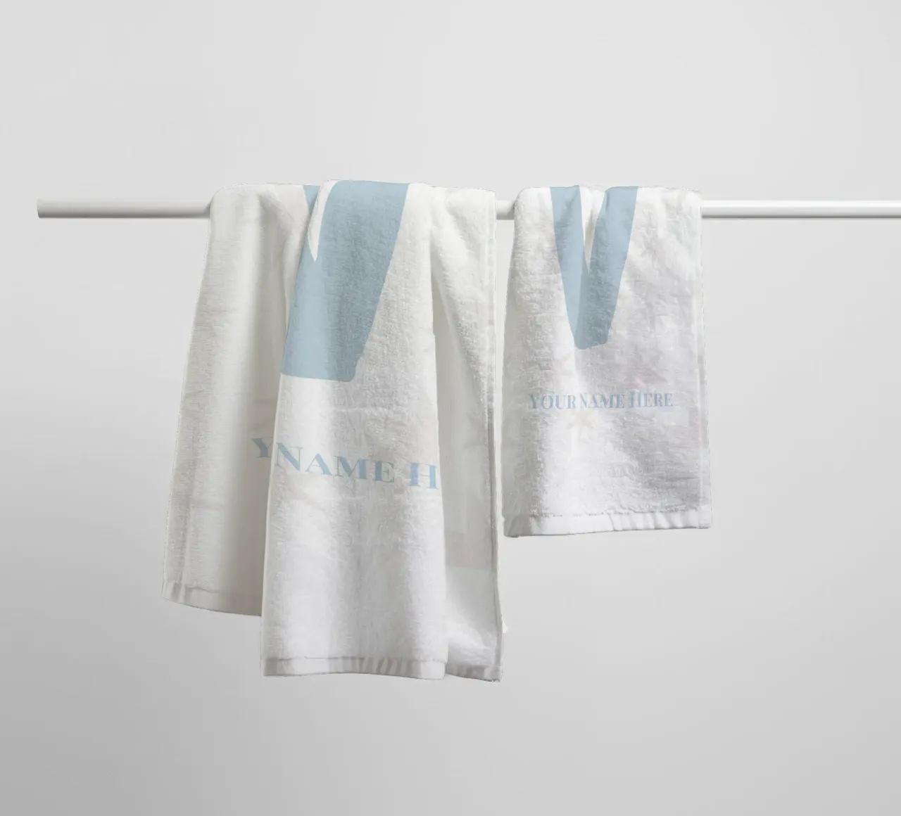 Letter V, Personalized Name Print, Personalized initial towel by The Custom Letter