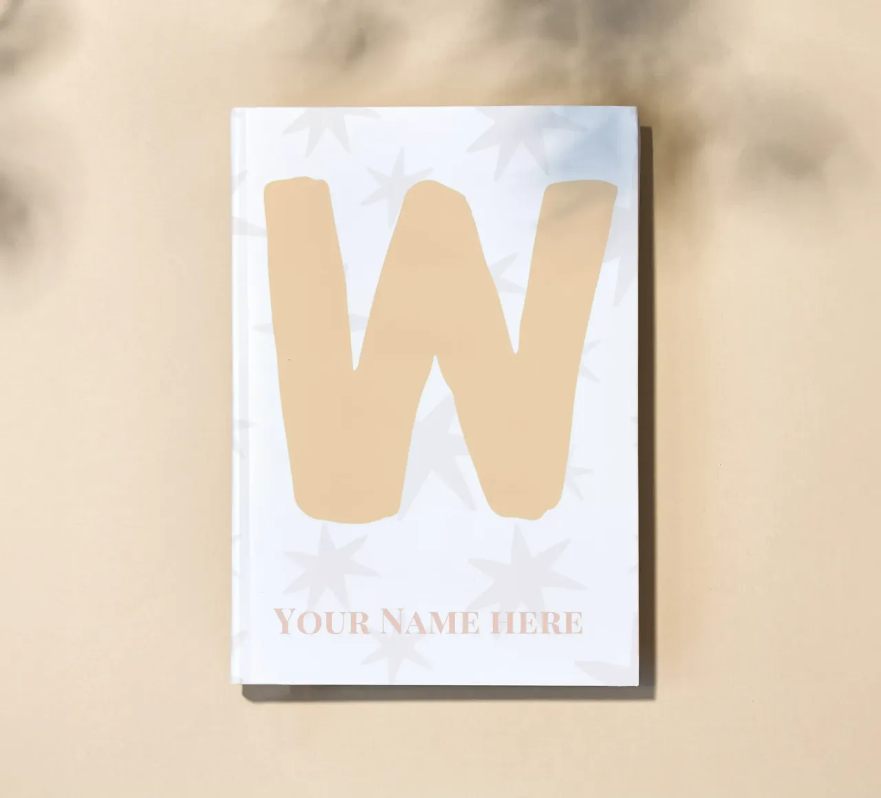 Letter W, Personalized Name Print, Personalized initial notebook by The Custom Letter