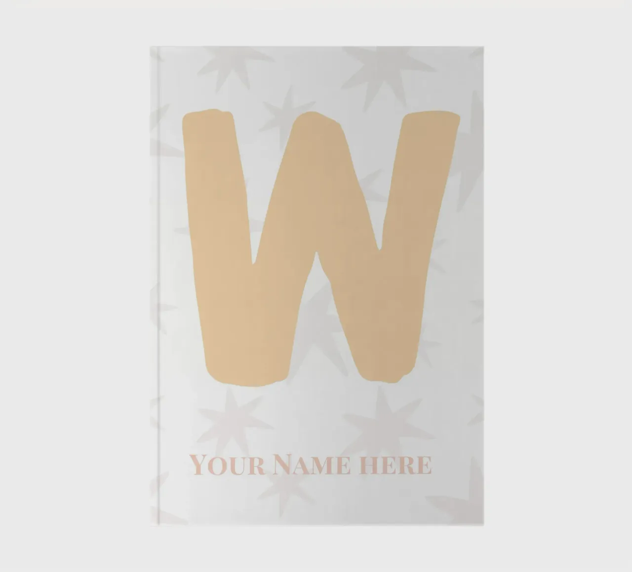 Letter W, Personalized Name Print, Personalized initial notebook by The Custom Letter