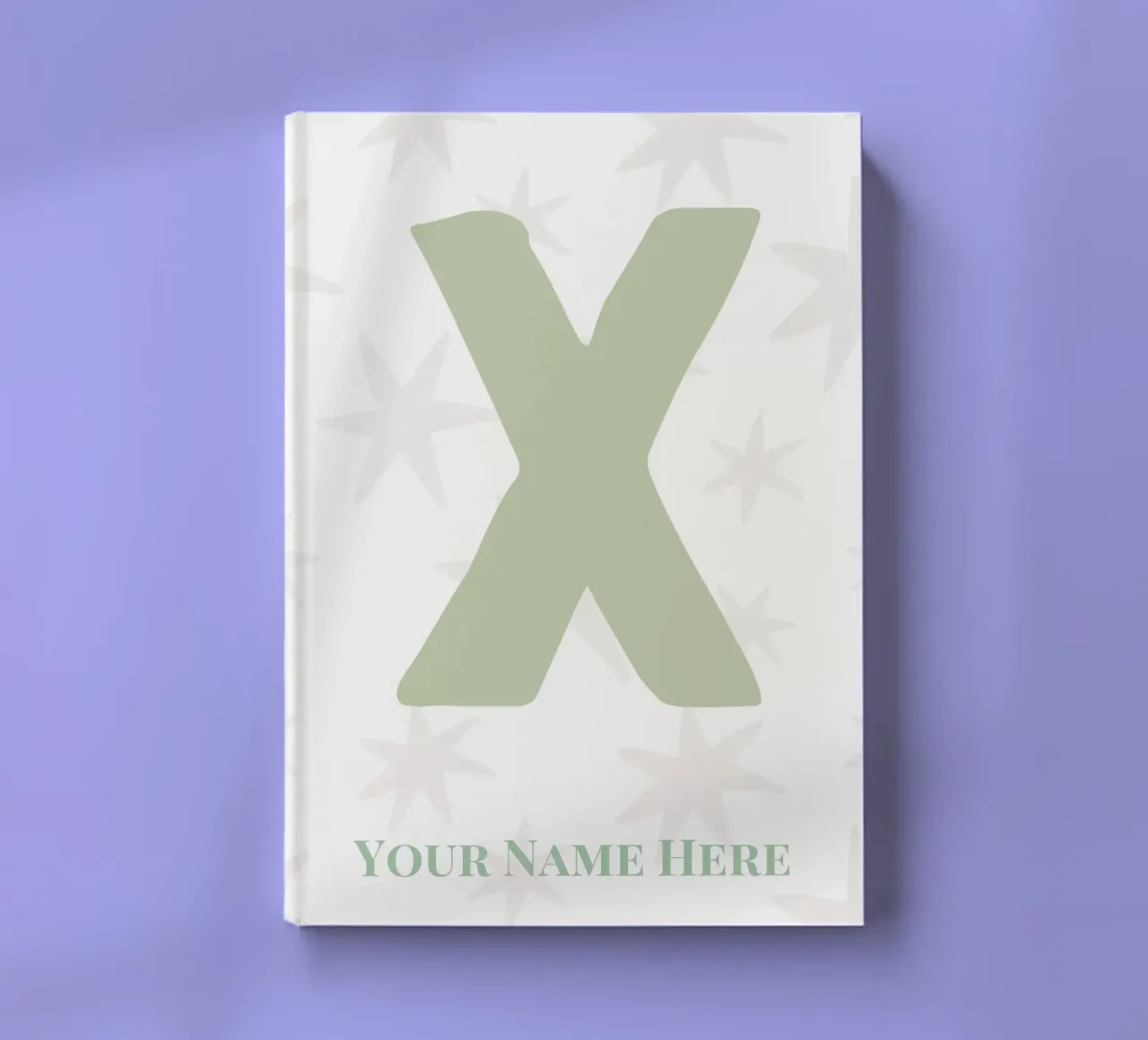 Letter X, Personalized Name Print, Personalized initial notebook by The Custom Letter