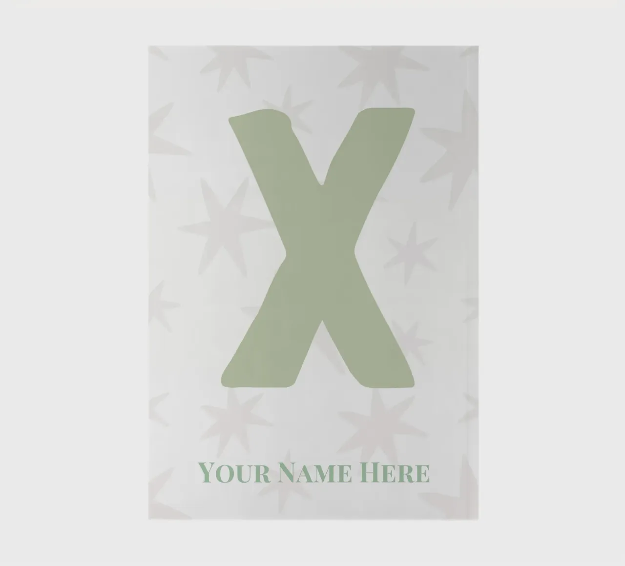 Letter X, Personalized Name Print, Personalized initial notebook by The Custom Letter