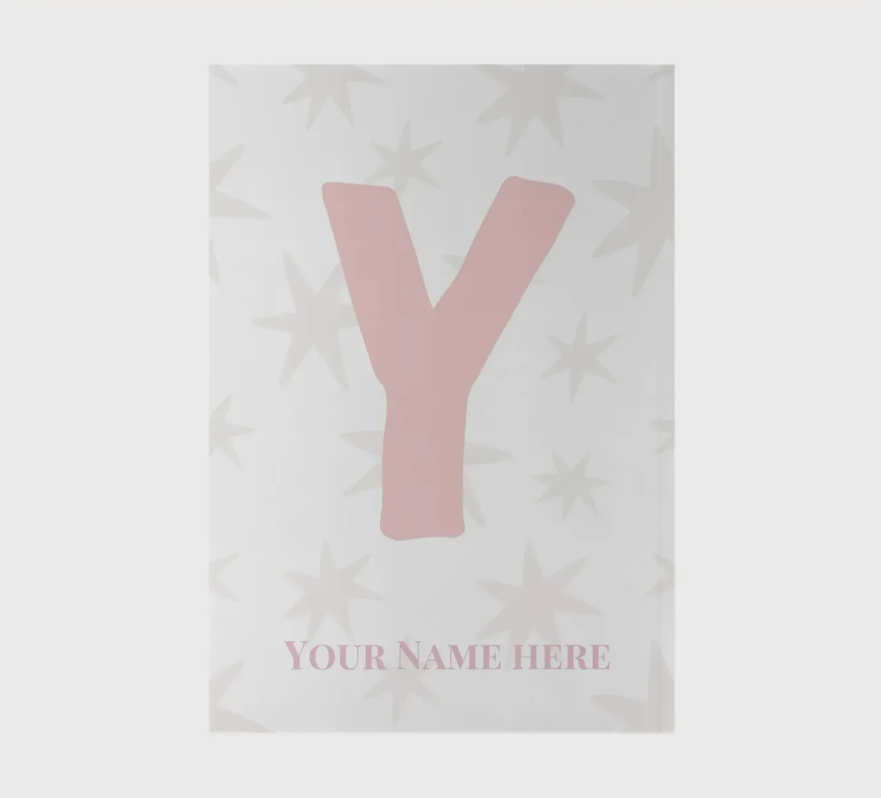 Letter Y, Personalized Name Print, Personalized initial notebook by The Custom Letter