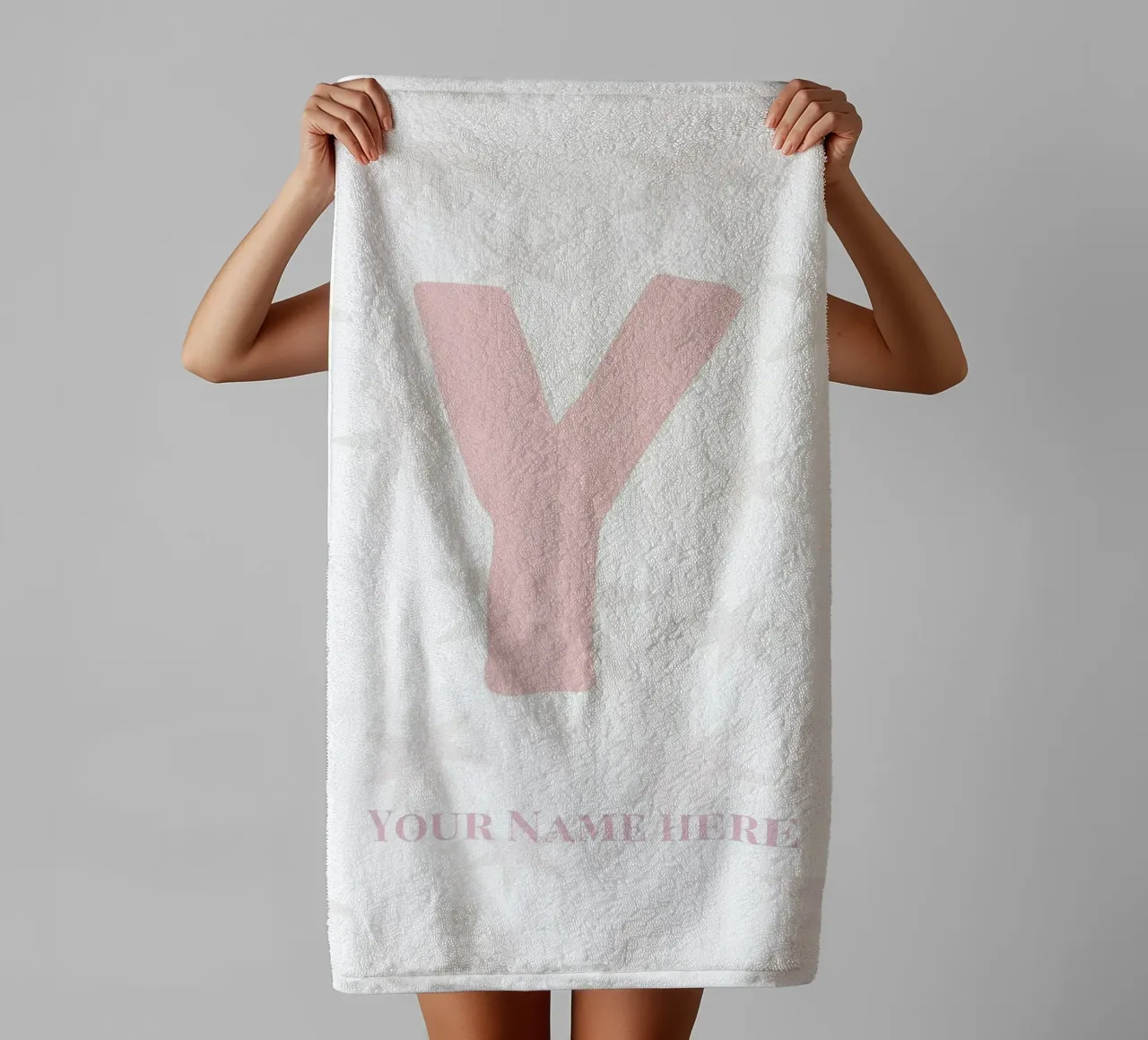 Letter Y, Personalized Name Print, Personalized initial towel by The Custom Letter