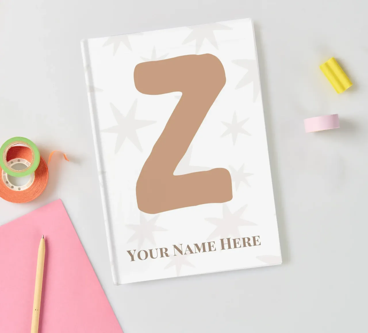 Letter Z, Personalized Name Print, Personalized initial notebook by The Custom Letter