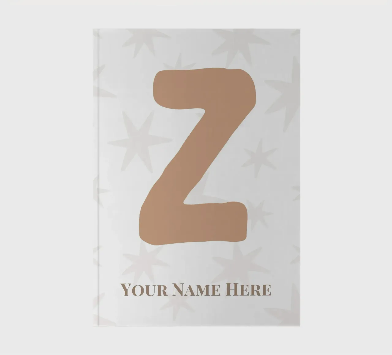 Letter Z, Personalized Name Print, Personalized initial notebook by The Custom Letter