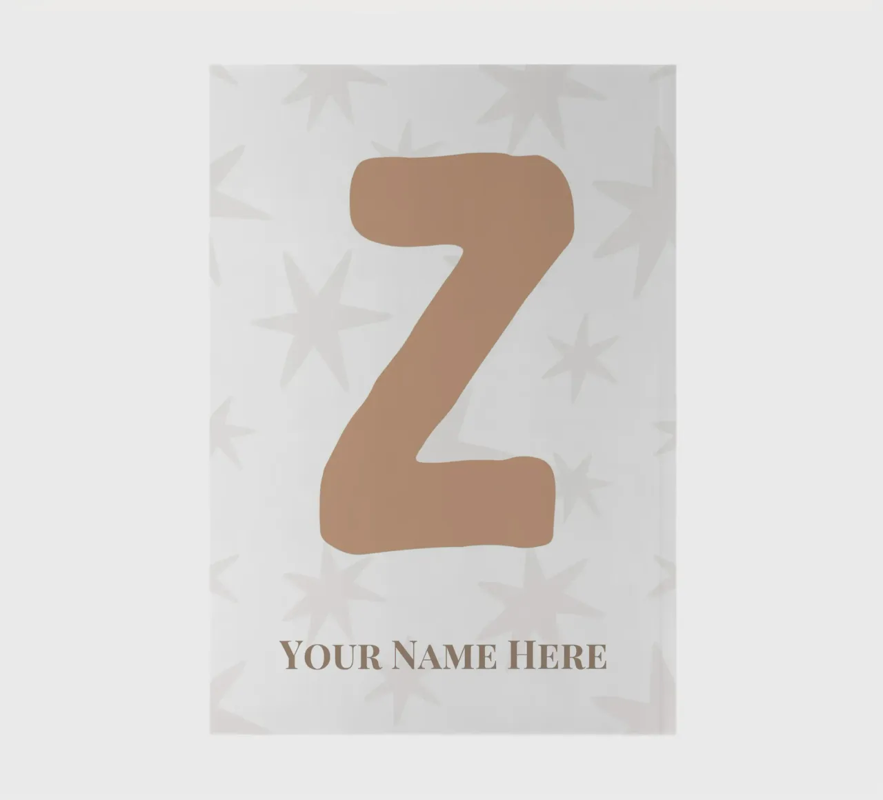 Letter Z, Personalized Name Print, Personalized initial notebook by The Custom Letter