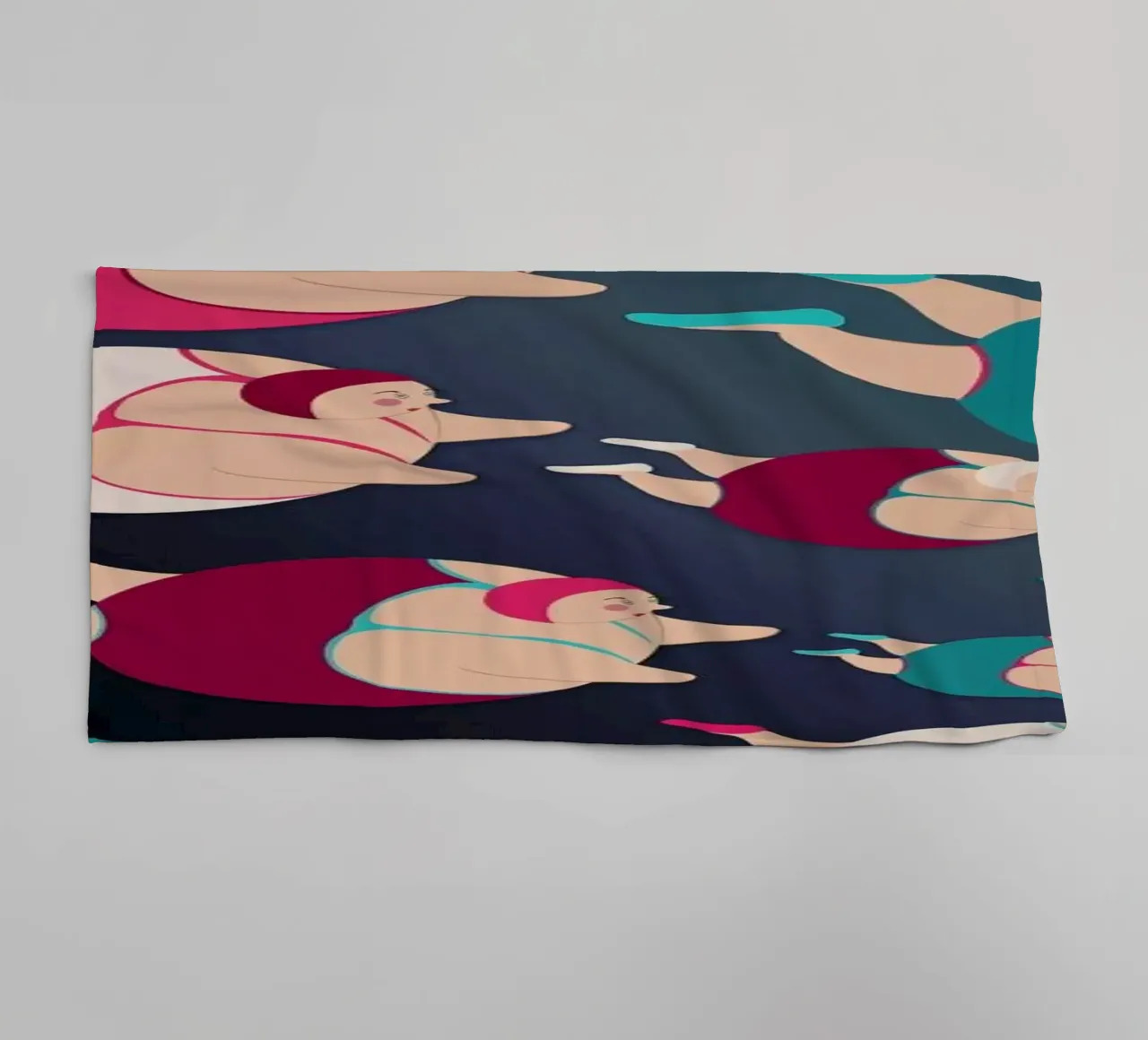 Night time swimmers towel by Maria Kritzas