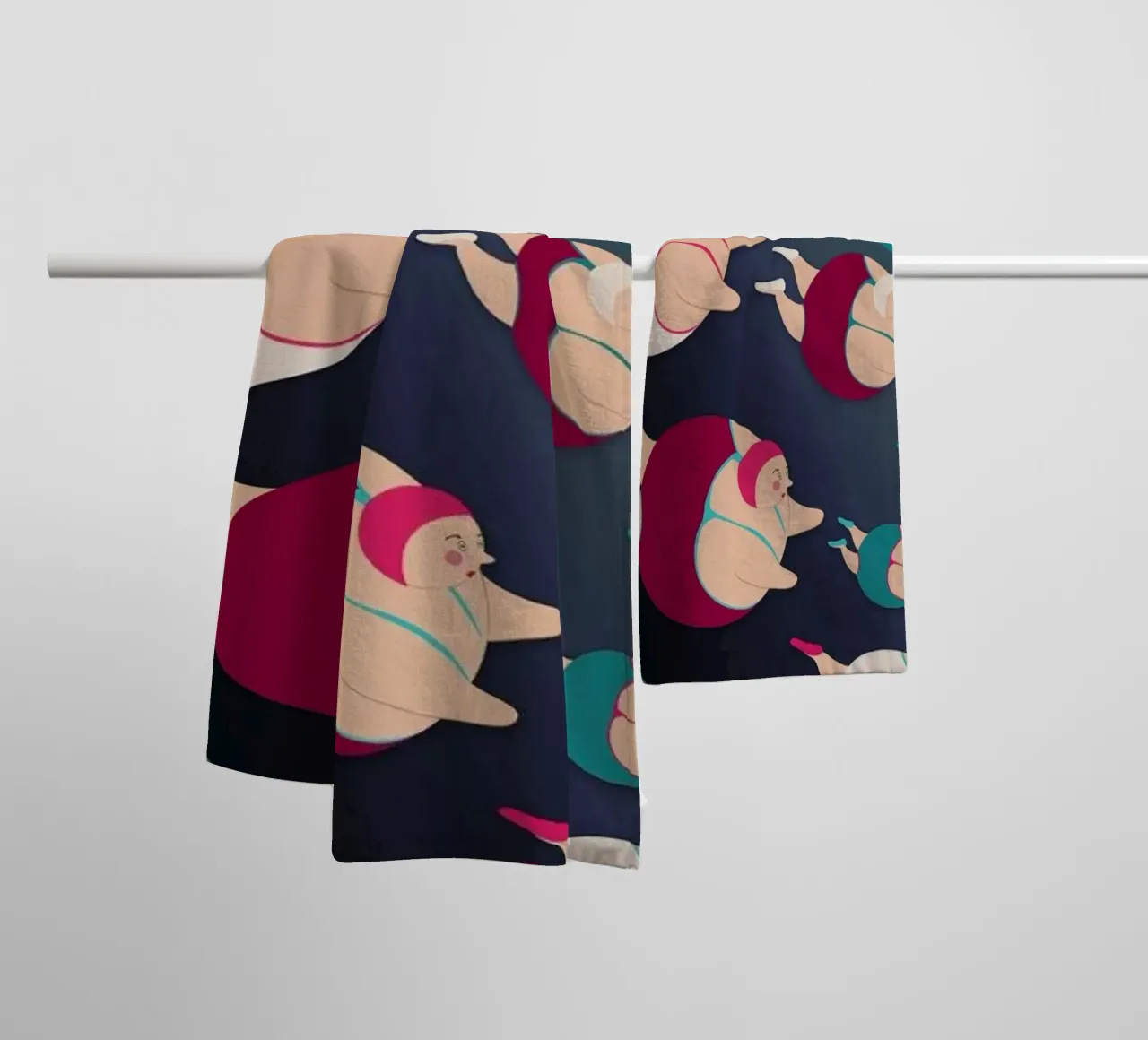 Night time swimmers towel by Maria Kritzas