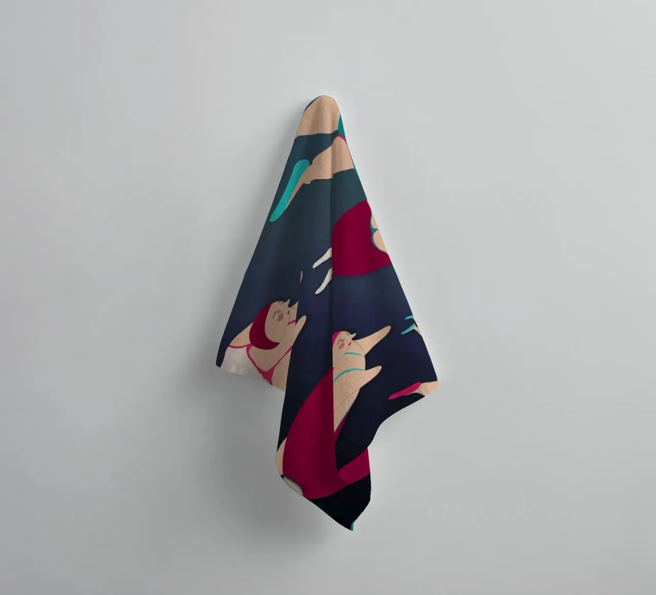 Night time swimmers towel by Maria Kritzas