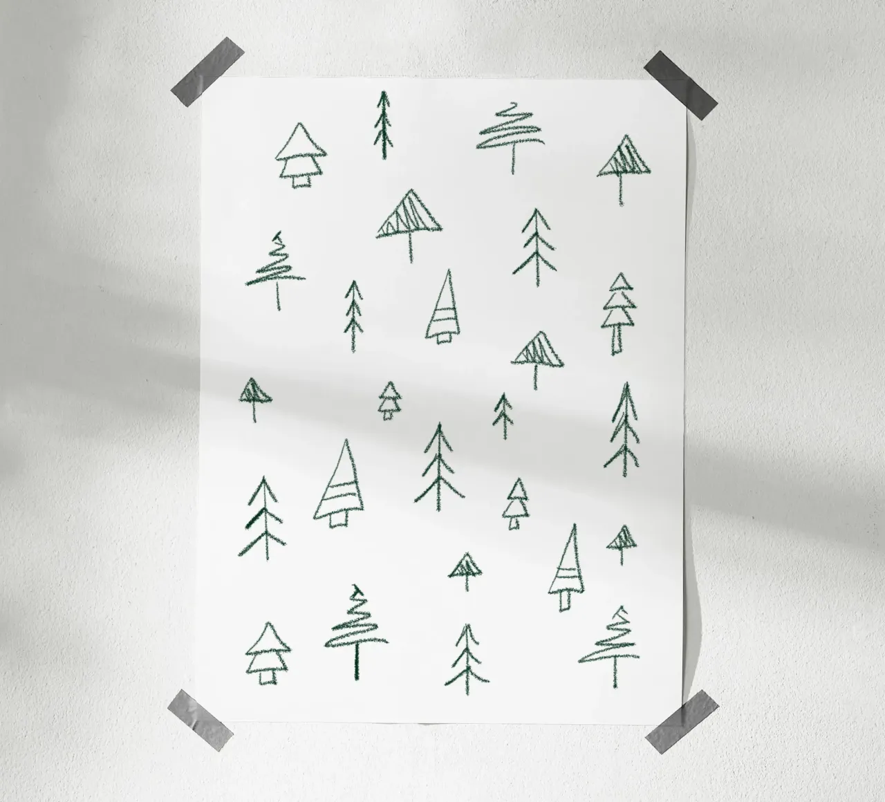 Weihnachten Bäume Poster, Christmas Trees, Poster Wald X-Mas poster de LIMITED EDITION LETTERS