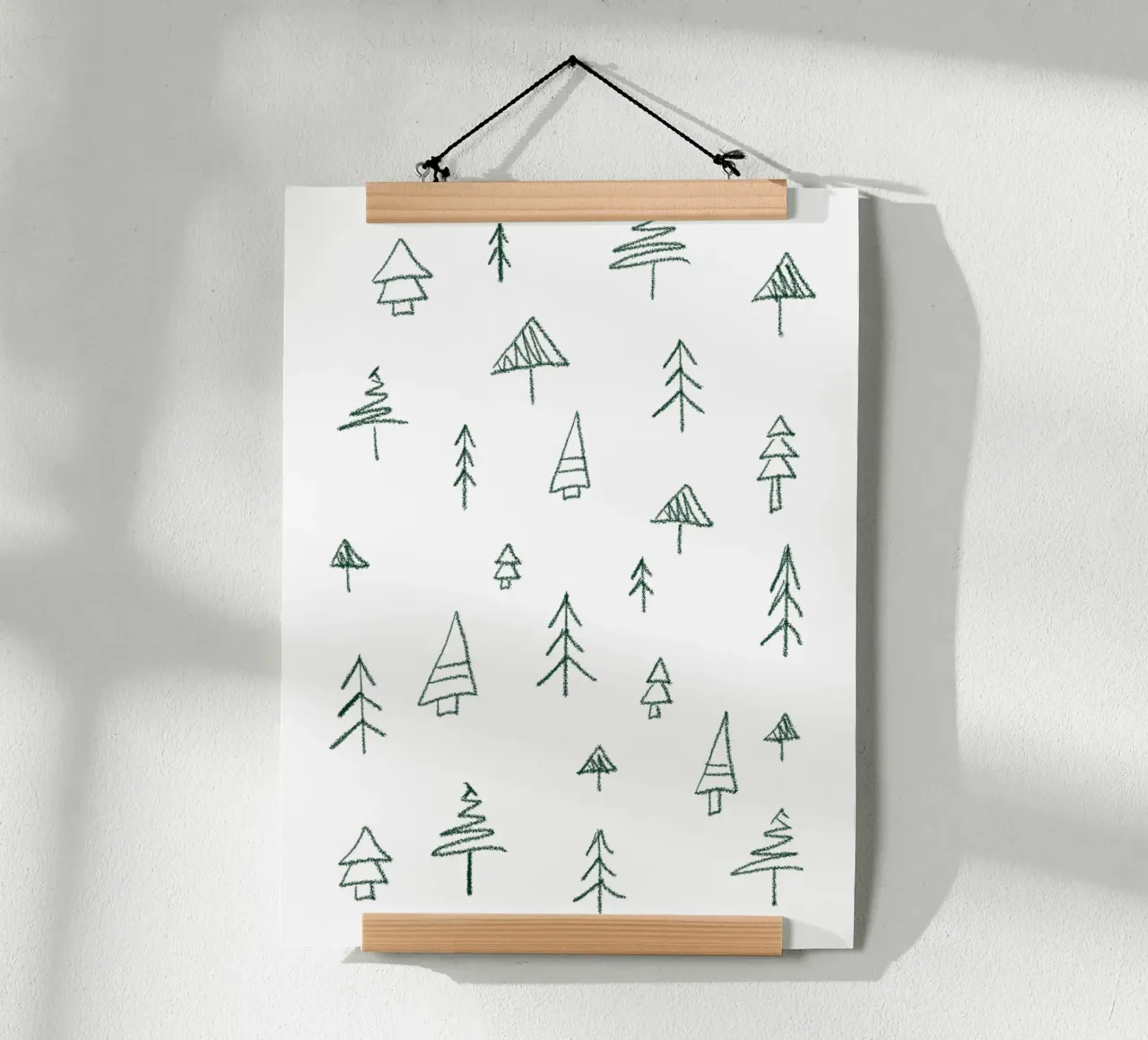 Weihnachten Bäume Poster, Christmas Trees, Poster Wald X-Mas poster de LIMITED EDITION LETTERS