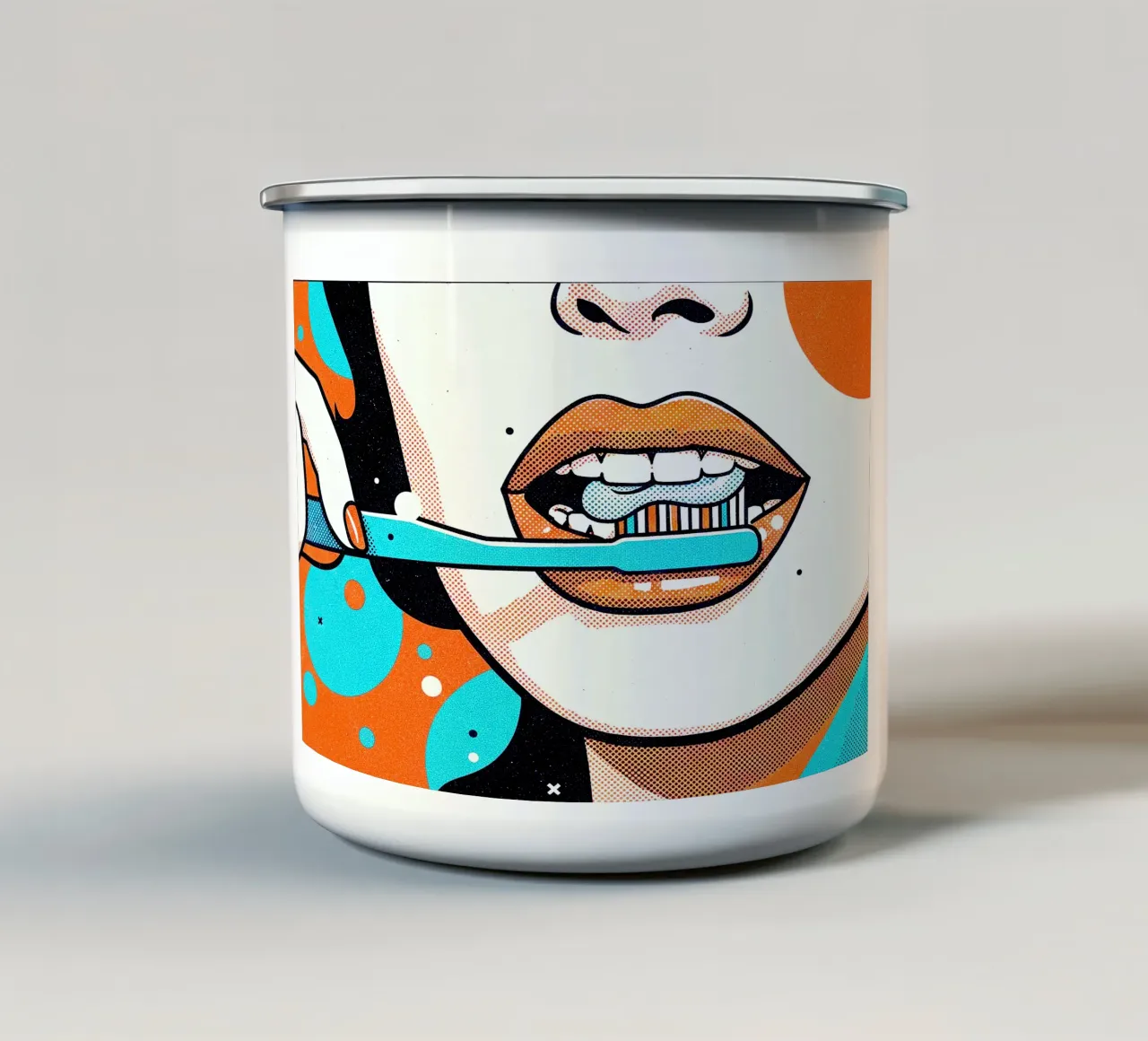 Pop Art Brush tazza in smalto da Dental art