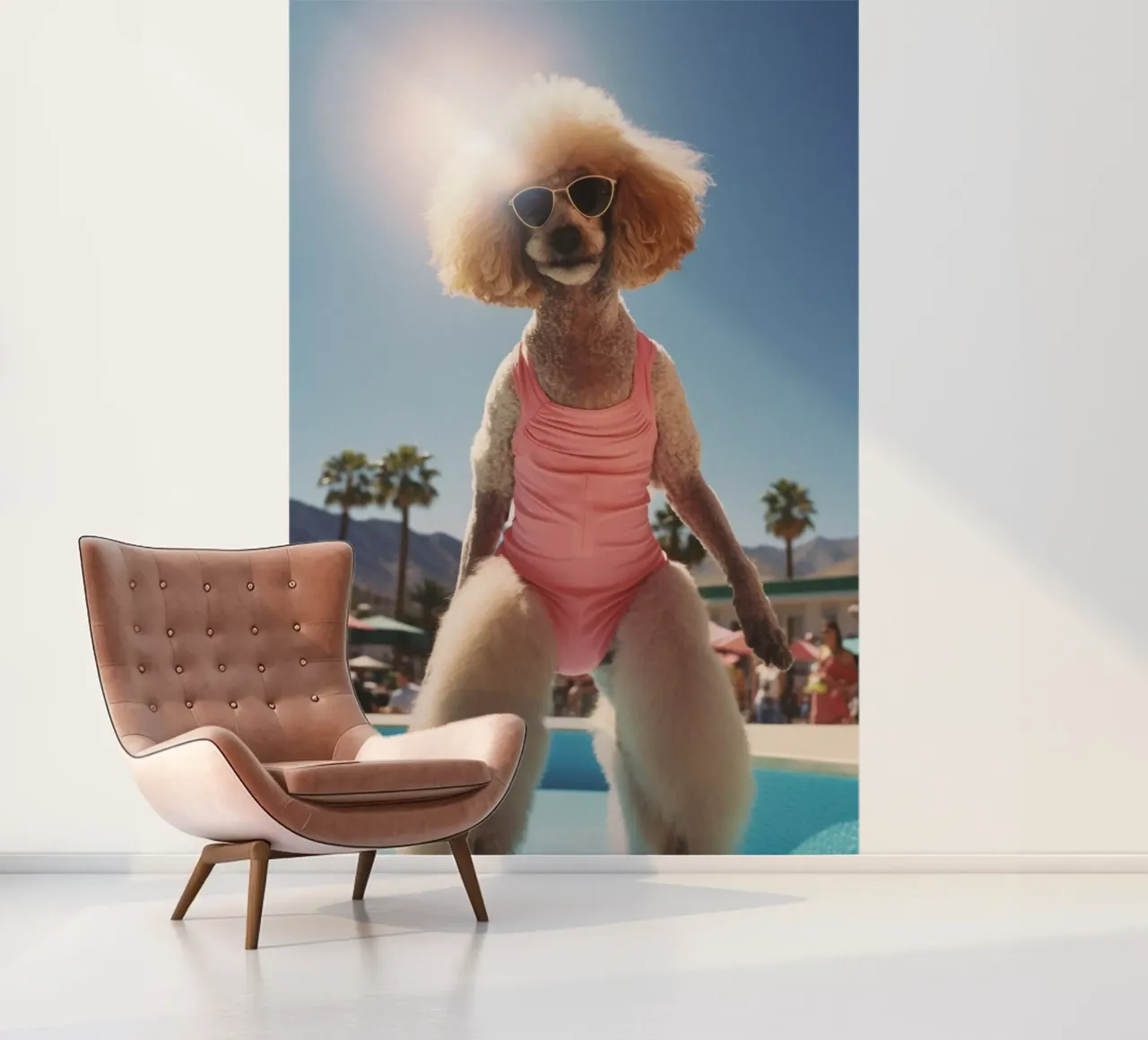 Tiffany fotobehang van Affiches Chien Originales – Dogland