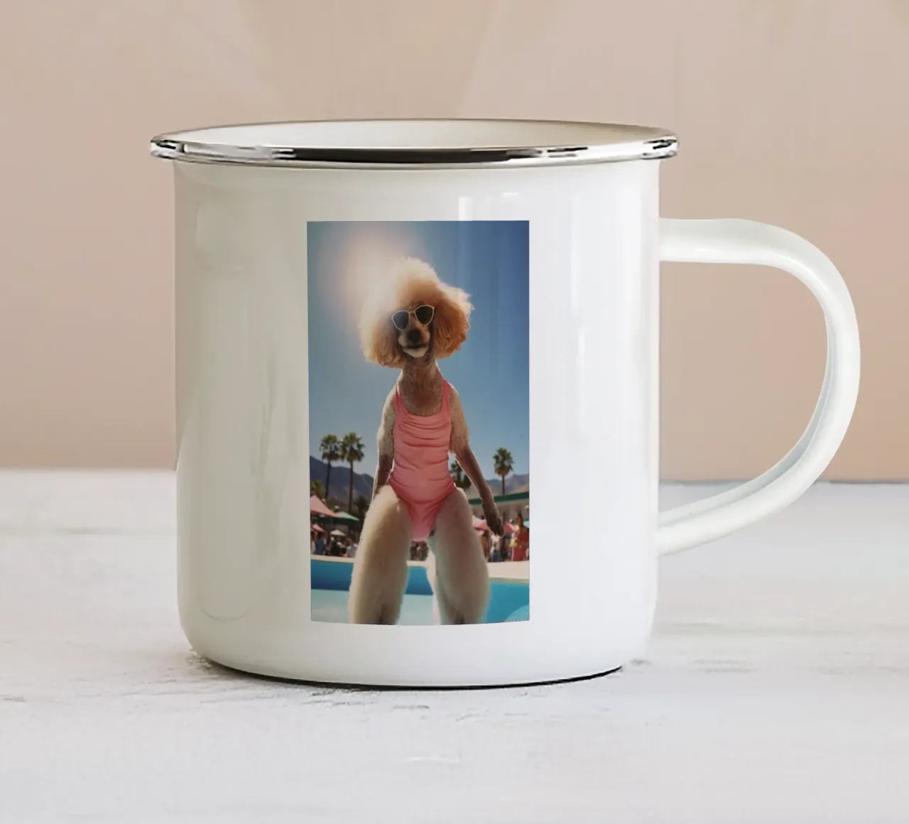 Tiffany tazza in smalto da Affiches Chien Originales – Dogland