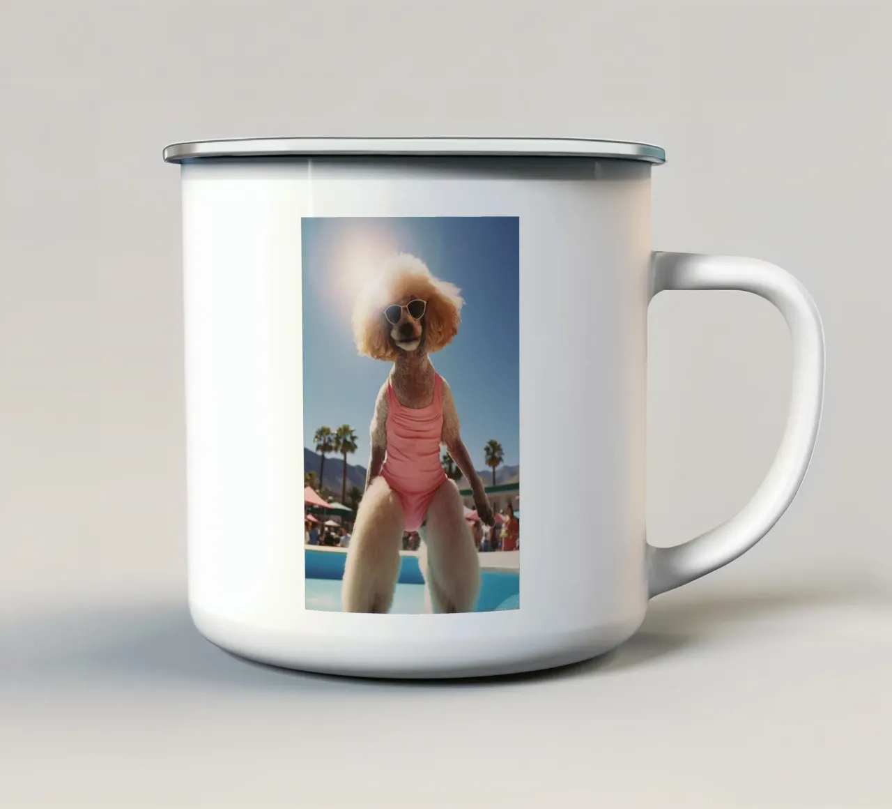 Tiffany tazza in smalto da Affiches Chien Originales – Dogland