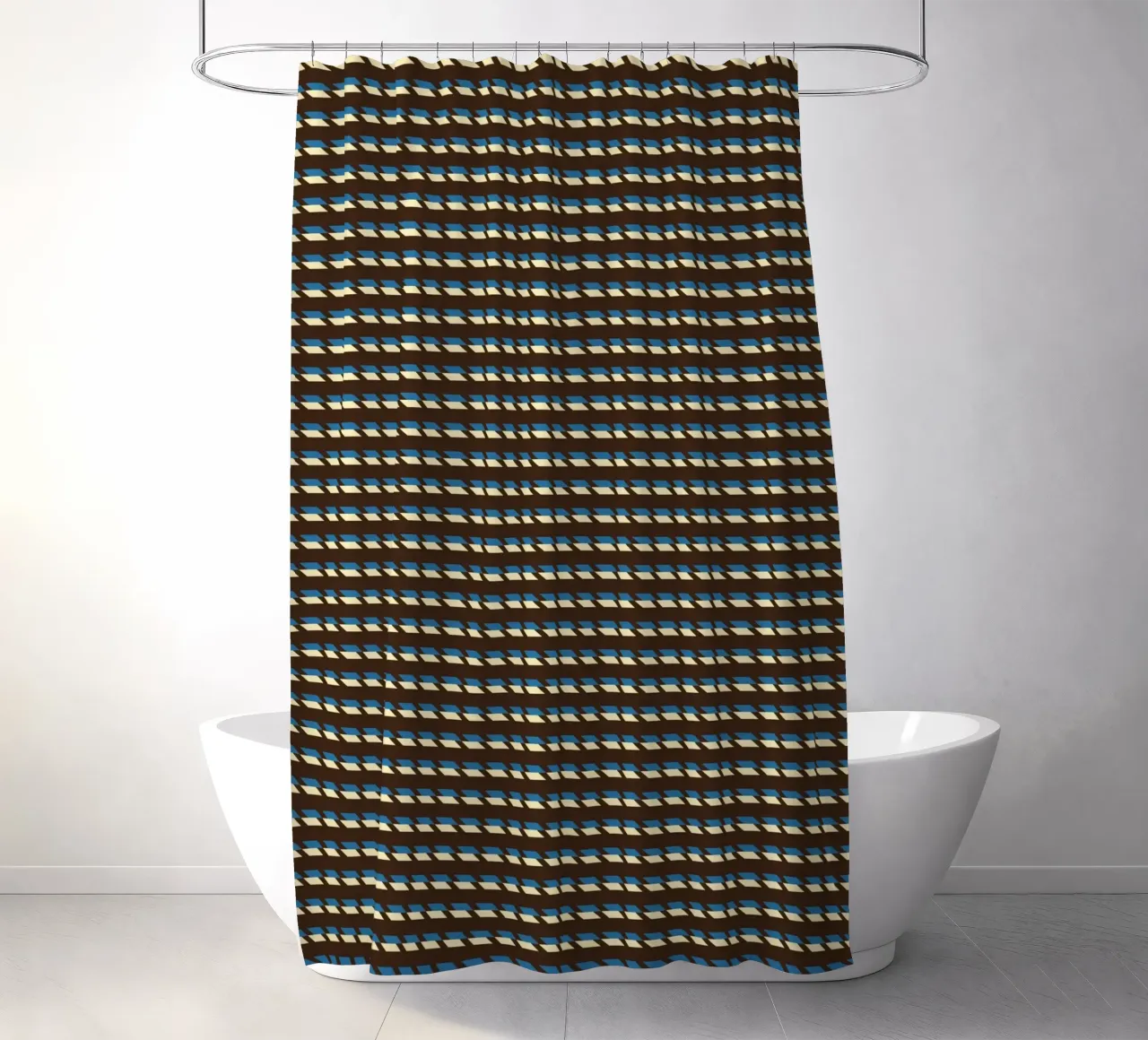 Pattern di linee e forme geometriche tenda da doccia da Life of Pie